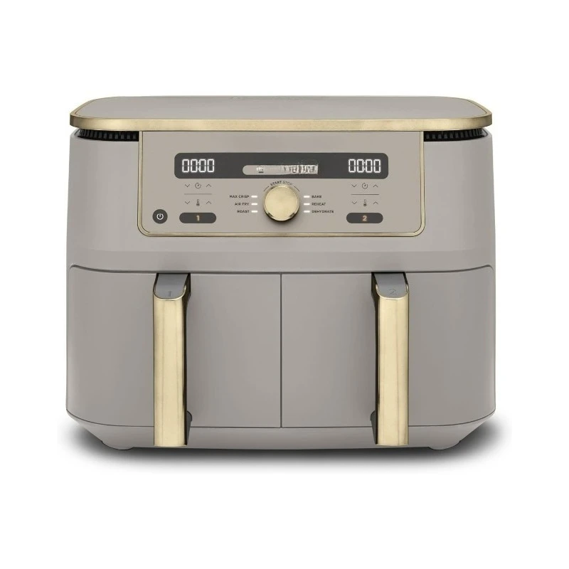6 in 1 double drawer digital temperature control air fryer graphite gray color scheme 9.5L