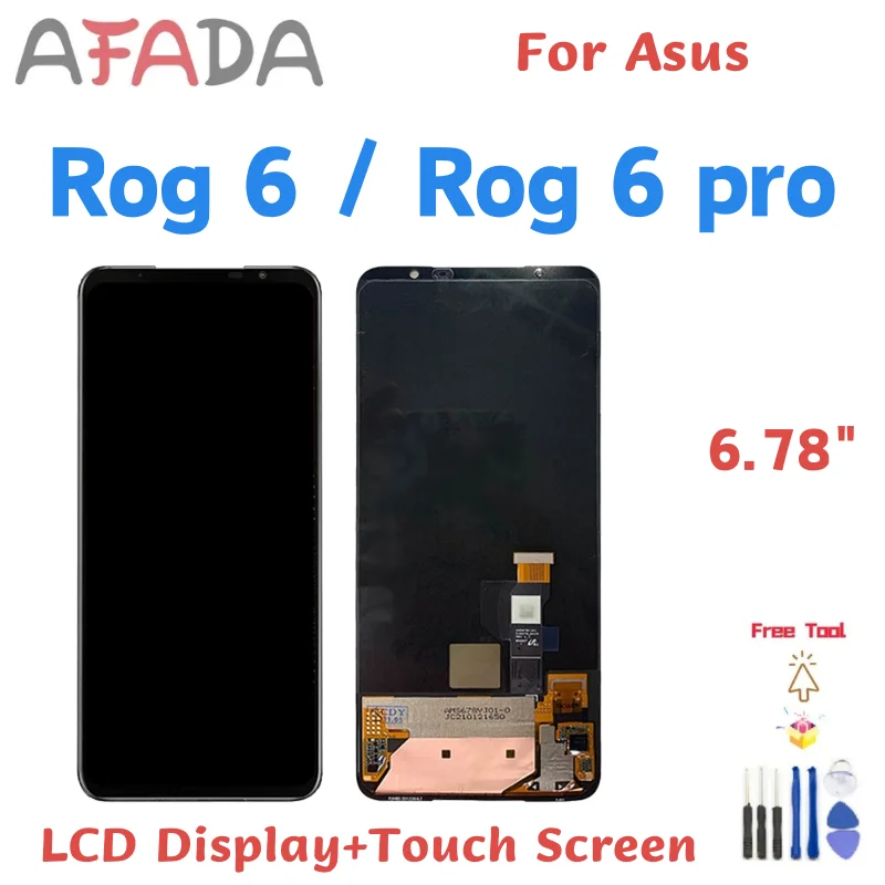 

6.78 inch Original For Asus ROG Phone 6 LCD Display Screen Touch Panel Digitizer Assembly For Asus ROG 6 AI2201 LCD Replacement