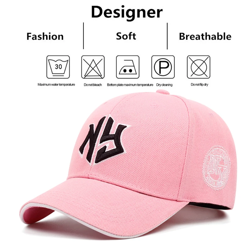 Men\'s Fashion NY Letter Embroidered Hat Snapback Caps Unisex Sunshade Hat Women Adjustable Hip Hop Baseball Caps Cowboy Hat