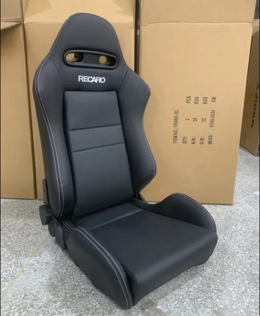 Car seat Original racing seat Car black leather PVC sports car seat