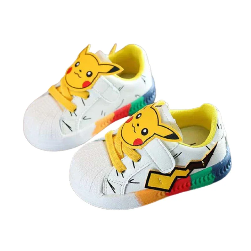 Pokemon Pikachu Boys Sneakers New 0-6 year old Baby Children\'s Shoes Cute Cartoon Baby nonslip Soft Bottom Toddler Sneakers Kids