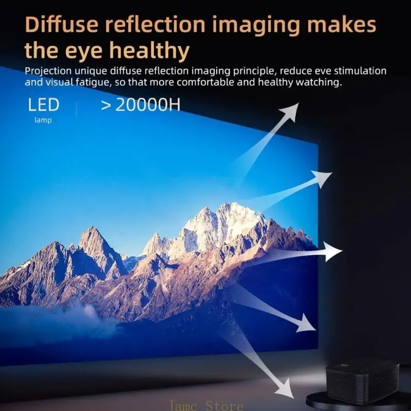 Proyector LX0B T11 1920x1080p USB LED misma pantalla Proyector Small Home Multimedia Player