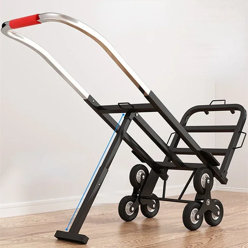 Folding Cart Hand Pulling Car Household Grocery Shopping  Rod Goods Upstairs Carry Climbing Stairs Load Trailer