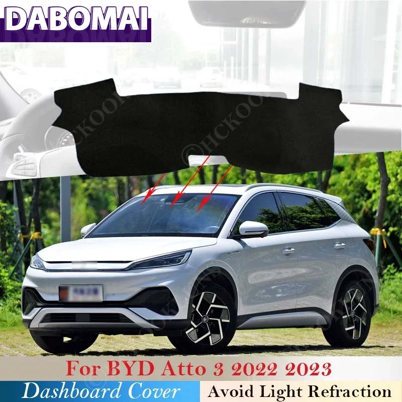 

Накидка оттенка автомобиля, внутренний антигрязный солнцезащитный коврик, аксессуары, чехол для приборной панели, коврик для приборной панели, коврик для BYD Atto 3 2022 2023