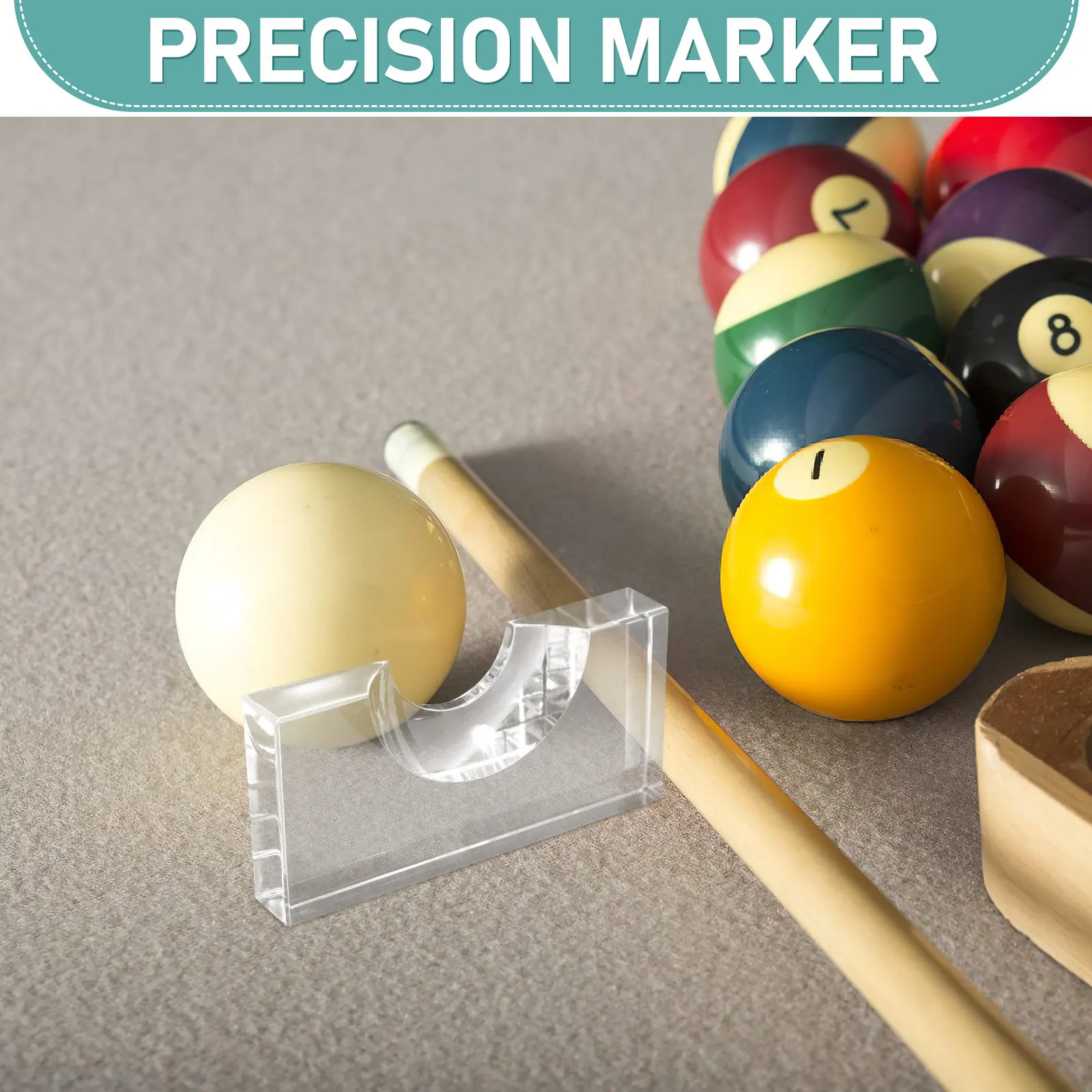 Clear Acrylic Pool Ball Marker Billiard Locator Precise Positioning Tool for Accurate Ball Placement Indoor Billiard Accessory