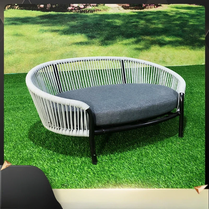 High-end outdoor rattan cat and dog pet nest All aluminum household large space cat nest Breathable and wear-resistant kennel