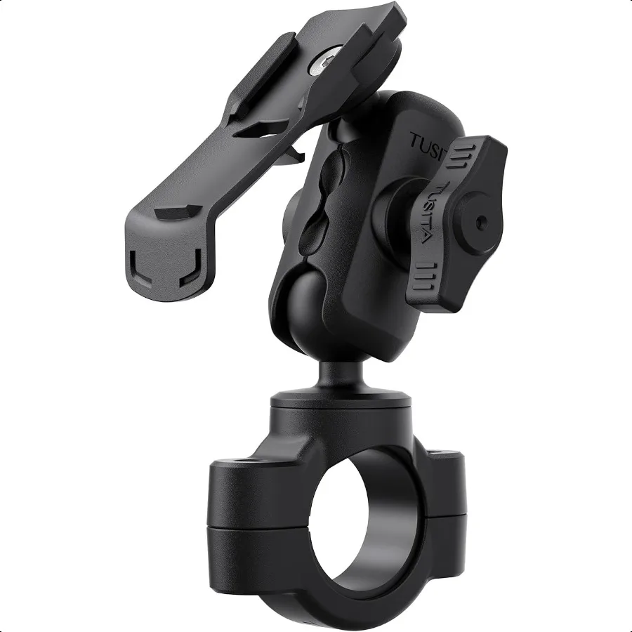 

TUSITA Motorcycle GPS Mount Holder Compatible with Garmin Handheld GPS Double Socket Arm Handlebar Base