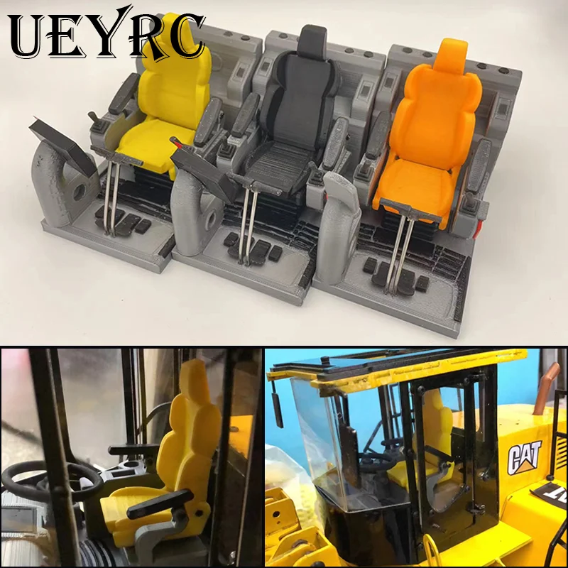 Hydraulic Excavator Model Interior Simulation Seat for 1:12 1:14 Scale Liebherr Carter 336 Volvo KABOLITE K350 JDM DIY Toy