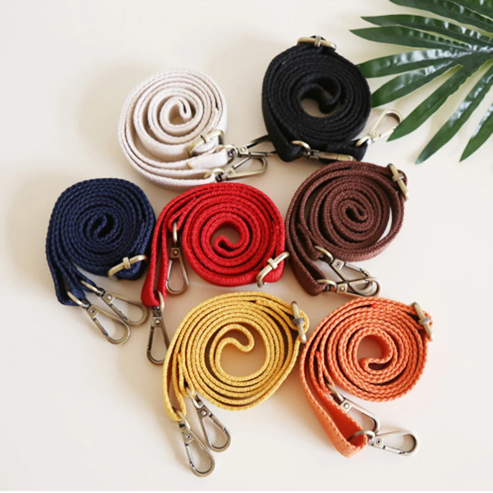 Adjustable Bag Strap Women Shoulder Bag Belts Canvas Replacement Handbag Strap Fashion Bag Accessories 130cm Candy Color Hot