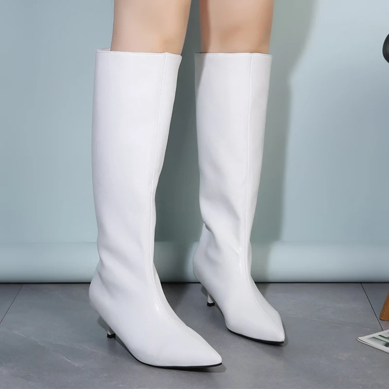 

Long Boots for Women's Fashion Mis Heels Dress Shoes Luxury Designer Winter Chelsea Botas 2025 New Knee High Boots Para Mujer