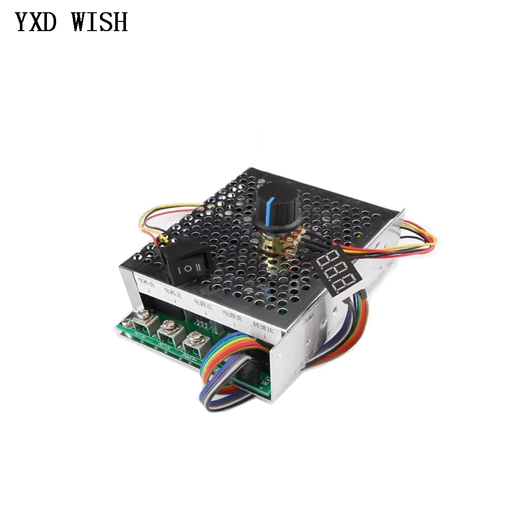 60A Digital Display PWM Speed Controller Module 10-55V 0~100% Adjustable Forward Reversal DC Motor MAX 100A 12V 24V 36V 55V