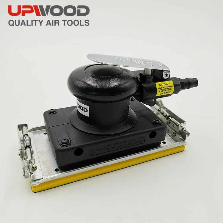 UW-3450 Air Orbital Square Sander Machine Rectangular Pneumatic Jitterbug Polisher Sander for Woodworking Metal Polishing