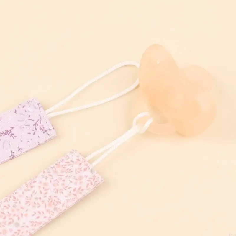 حزمة من 2 قطعة مصاصة الطفل سلسلة الخشب + حامل عضاضة القطن حبل الرضع لعبة التسنين حزام المنظم حبل L8RB