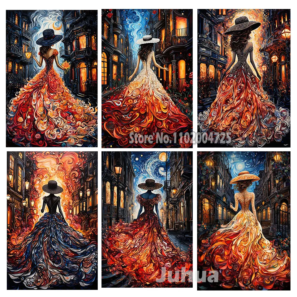 Nuova donna elegante silhouette piena di diamanti pittura nordica 5d fai da te diamante mosaico immagine di arte della parete soggiorno decorazioni