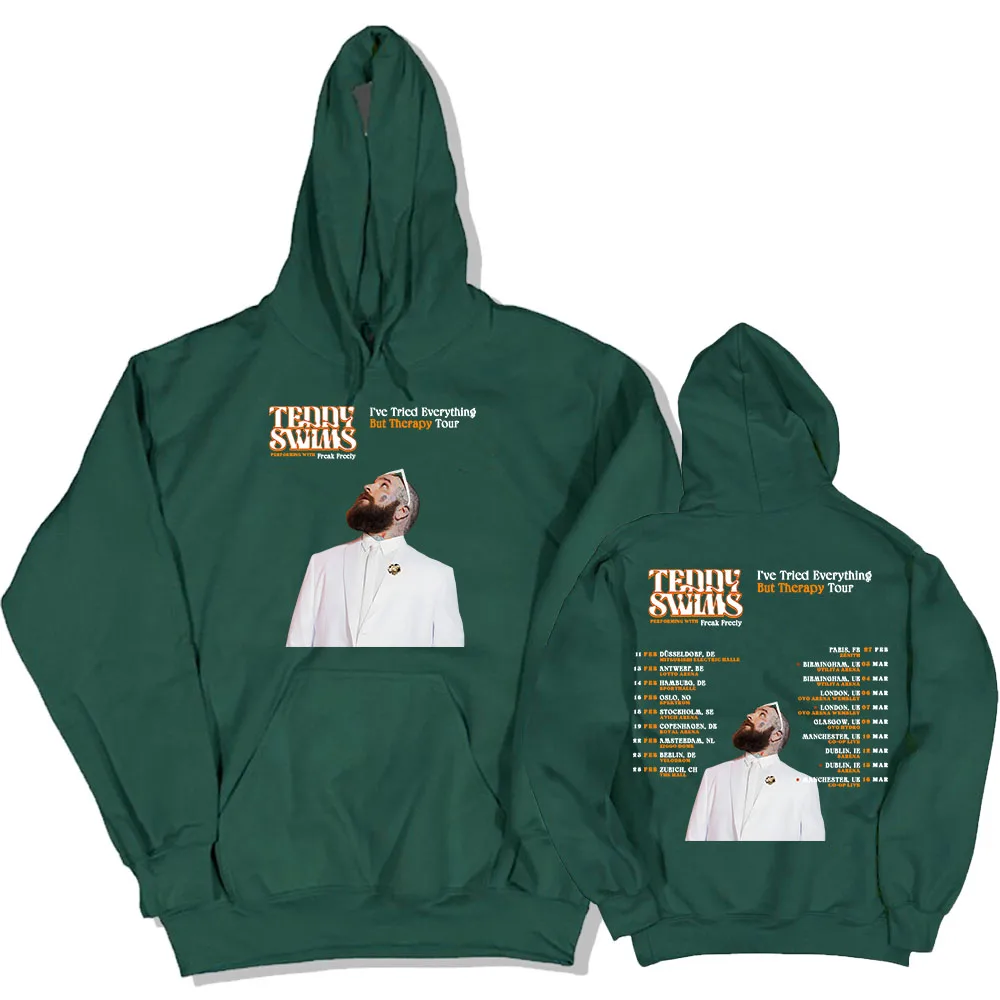 TeddySwims Performing with Freak Freely Hoodies I've Tried Everything But Therapy Tour 2025 Printing Sweatshirts Women Sudaderas