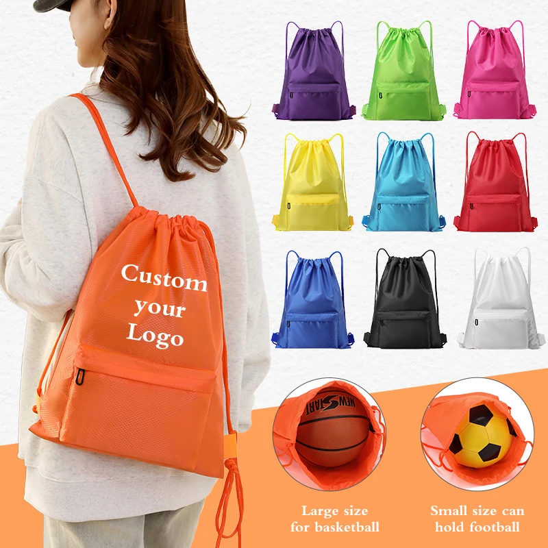 Custom Logo Waterproof Drawstring Backpack Outdoor Sports Fitness Bag Mountaineering Running Backpack Cross-border Man Backpacks