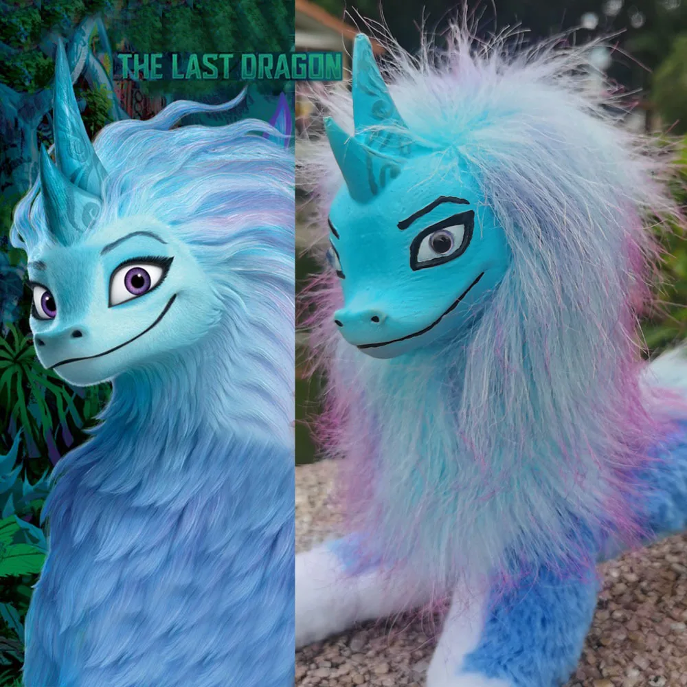 لعبة ديزني سيسو دراجون القطيفة كبيرة الحجم، ألعاب ديزني كارتون دراجون هانت ليجند، دمى كاواي المحشوة الناعمة، هدية عيد ميلاد