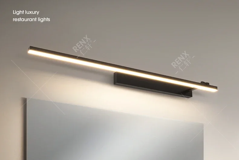 Mirror front light bathroom modern minimalist bathroom LED mirror cabinet dedicated without punching