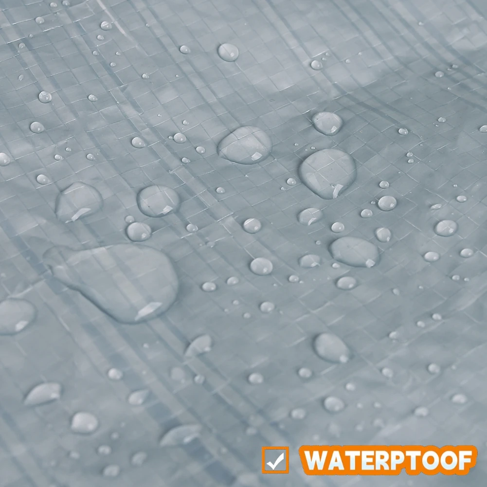 Large Tarp Sheet Waterproof Tarpaulin Multipurpose Rainproof Cover with Metal Grommets Reinforced Edge for Garden Caravan Pool