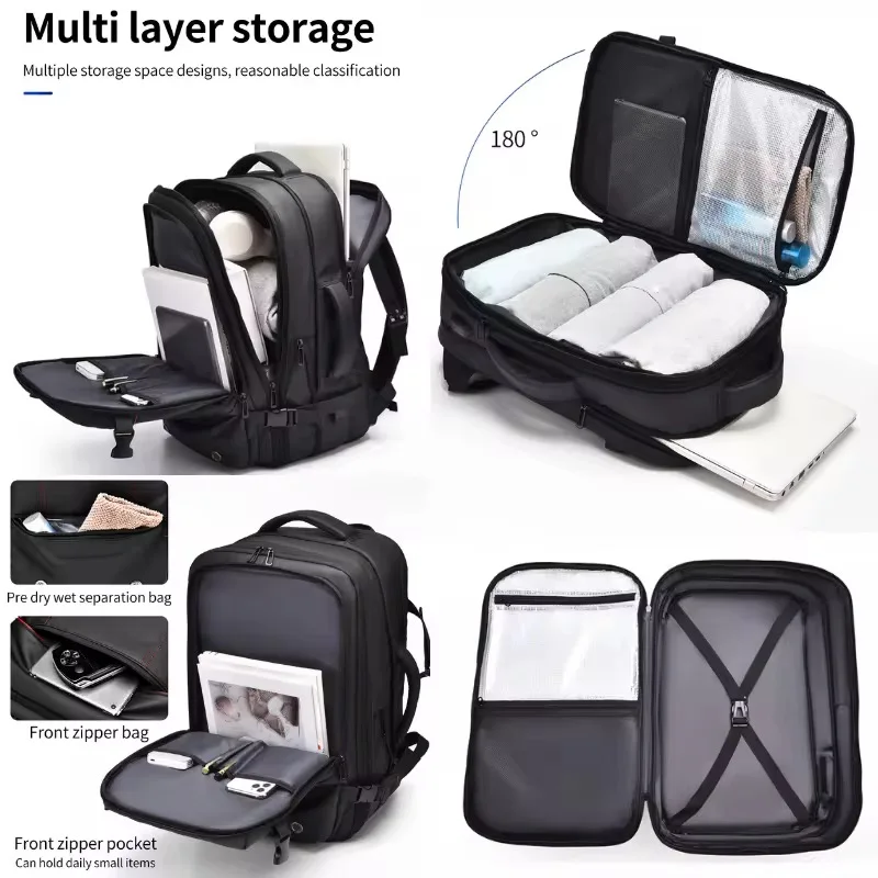 WEIXIER 16'' High-end Business Backpack With Expandable Capacity And Sense Of Luxury Waterproof Fashion Travel Backpack view 3