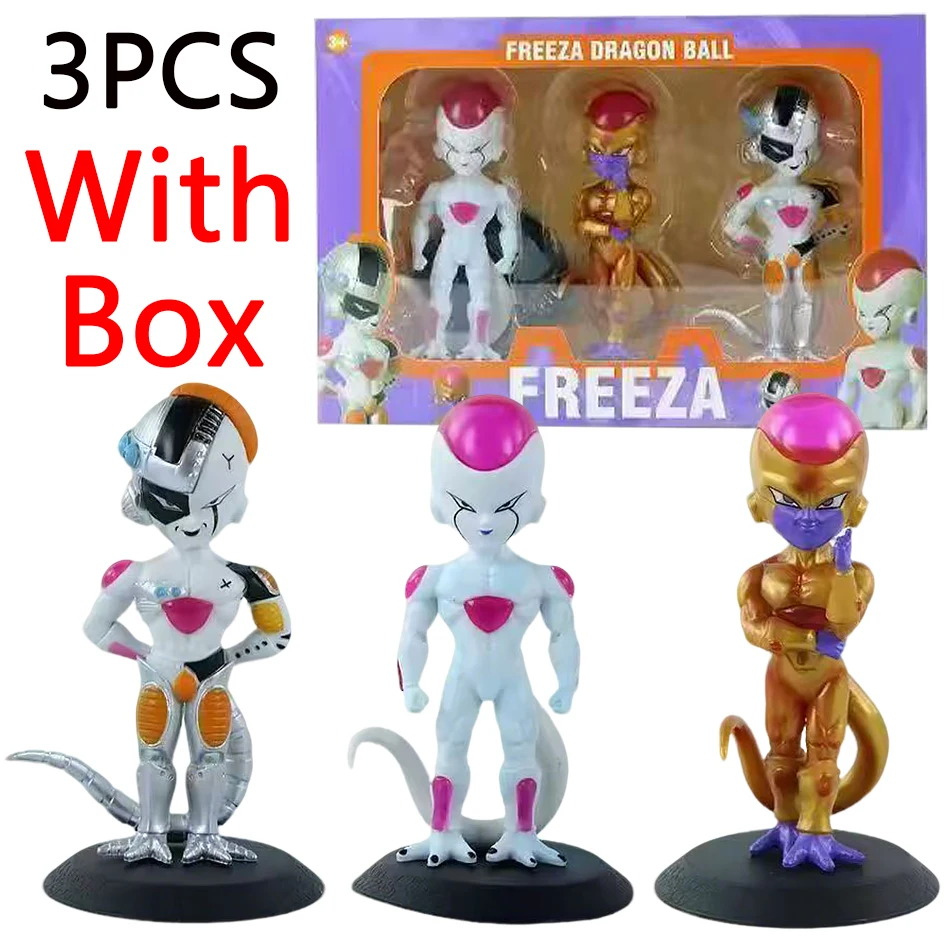 NUEVO 2026, 3 Piezas, 14 cm, Figura de Acción de Anime Dragon Ball Z, Freezer, Super Mecha, Golden Frieza, Figura de PVC, Modelo Coleccionable, Juguete de Regalo