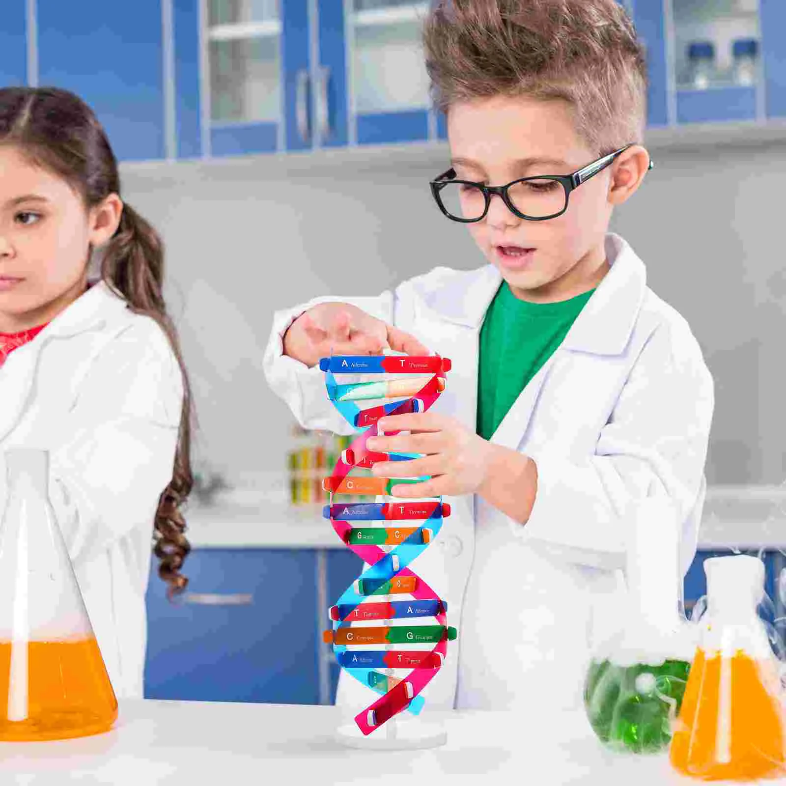 Giocattolo educativo scientifico Nuobestia Doppia elica Sport Abilità pratica Esercizio Apprendimento DNA per bambini Modelli di bambù Aula