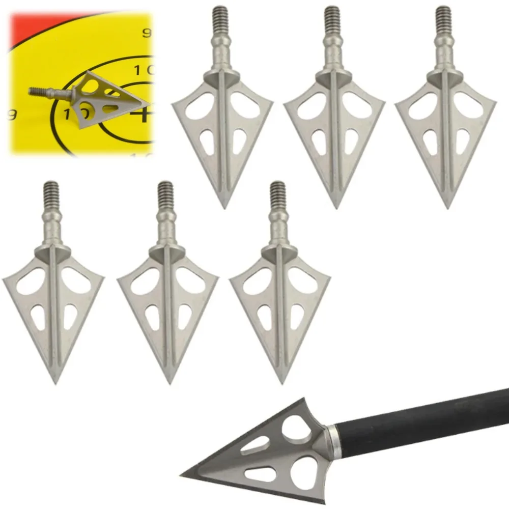 

106, наконечники для стрел из нержавеющей стали, наконечники для стрел для стрельбы из лука, аксессуары для стрел для стрельбы из лука на открытом воздухе, 6 шт.