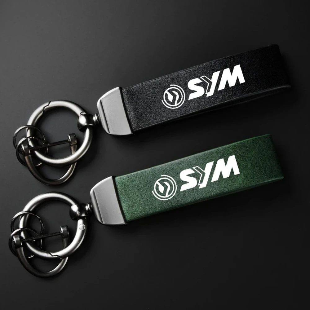 1PCS For SYM JOYMAX Z 125/250/300 MAXSYM Accessories High-Grade leather Motorcycle Keychain Holder Keyring
