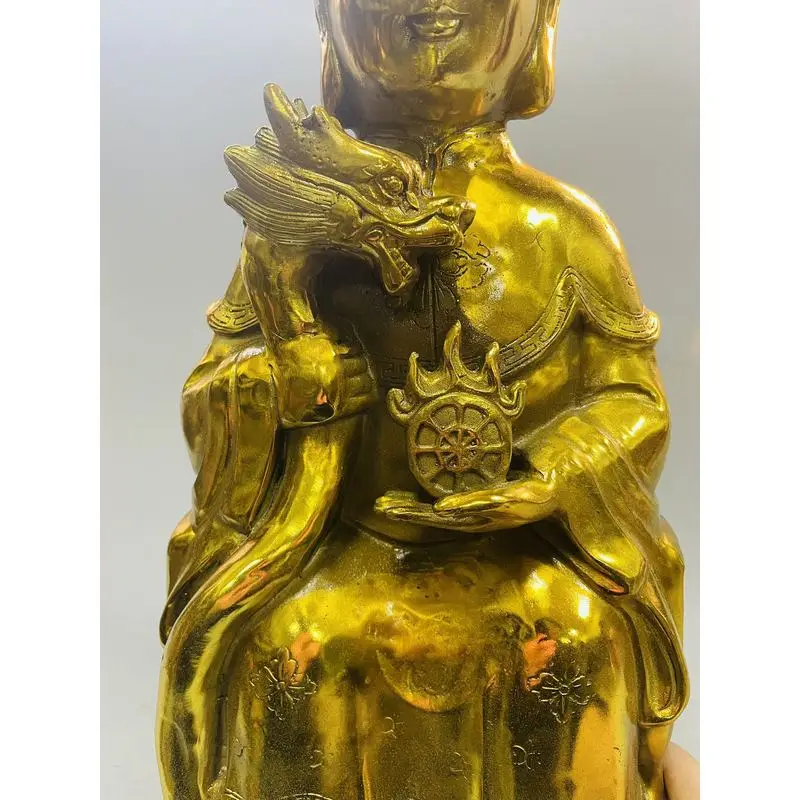 Bronze statue of the , Tai Shan Grandma, Immortal Elderly Mother of Infinity. Metal craft for worship in