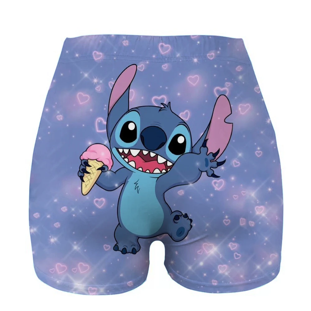 Stitch Angel cintura alta e quadril yoga curto senhoras elevador fitness treino calças de ginástica