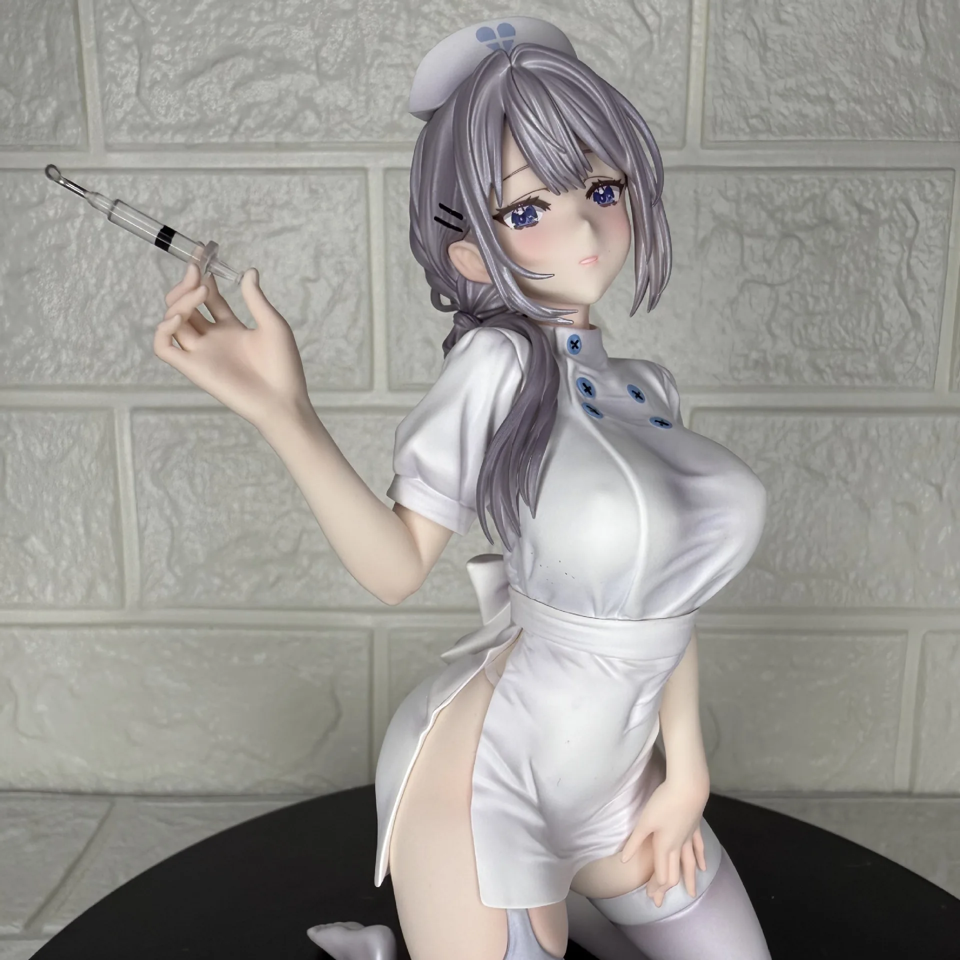 Figura de Saotome Shino en Versión Enfermera de 16 cm Figura de Anime en Posición de Rodillas, Figura Coleccionable de PVC, Decoración de Escritorio, Regalo