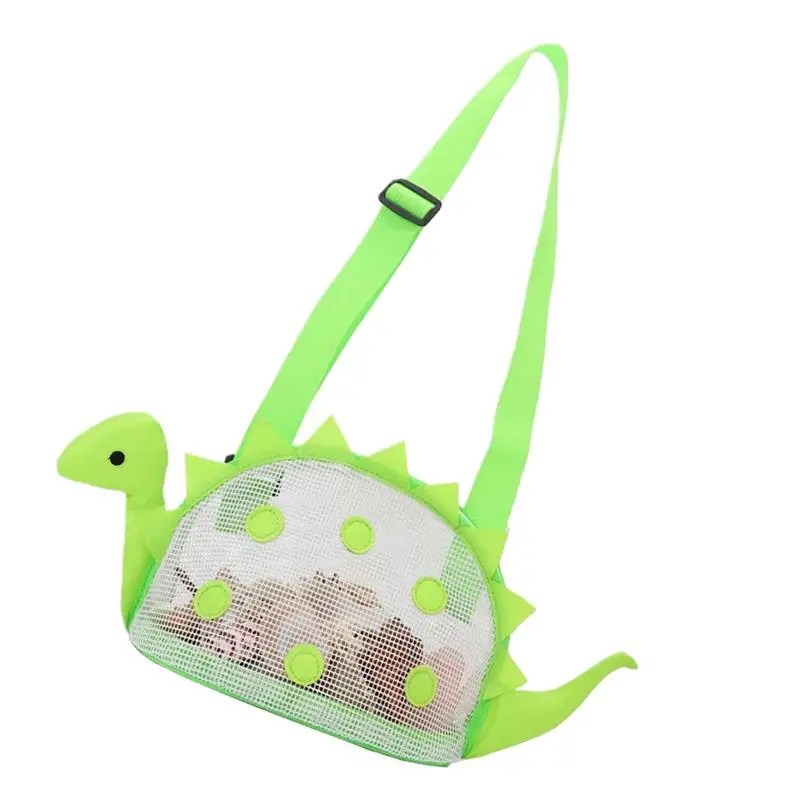 

Beach Toy Bag Dinosaur-Shaped Kids Tote Bag Large Mesh Beach Bag Multipurpose Kids Beach Tote Beach Toy Mesh Bag For Toys Shells