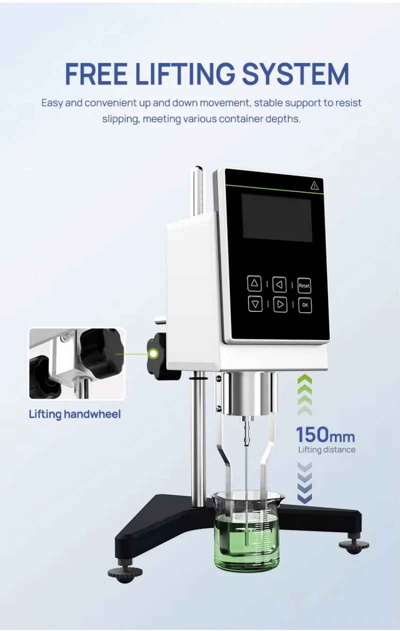 IKEME Digital Viscometer High Viscosity Lab Rotary Rotational Viscometer Viscosimetre NDJ-5S Oil Ink Cosmetic Viscometer Tester