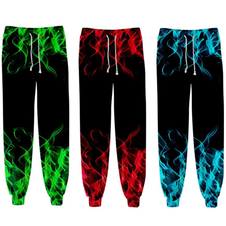 

Colorful Flame Sweat Pants 3D Joggers Pants Men/Women Casual Trousers Harajuku Hip Hop Sweatpants Pantalon Homme Streetwear