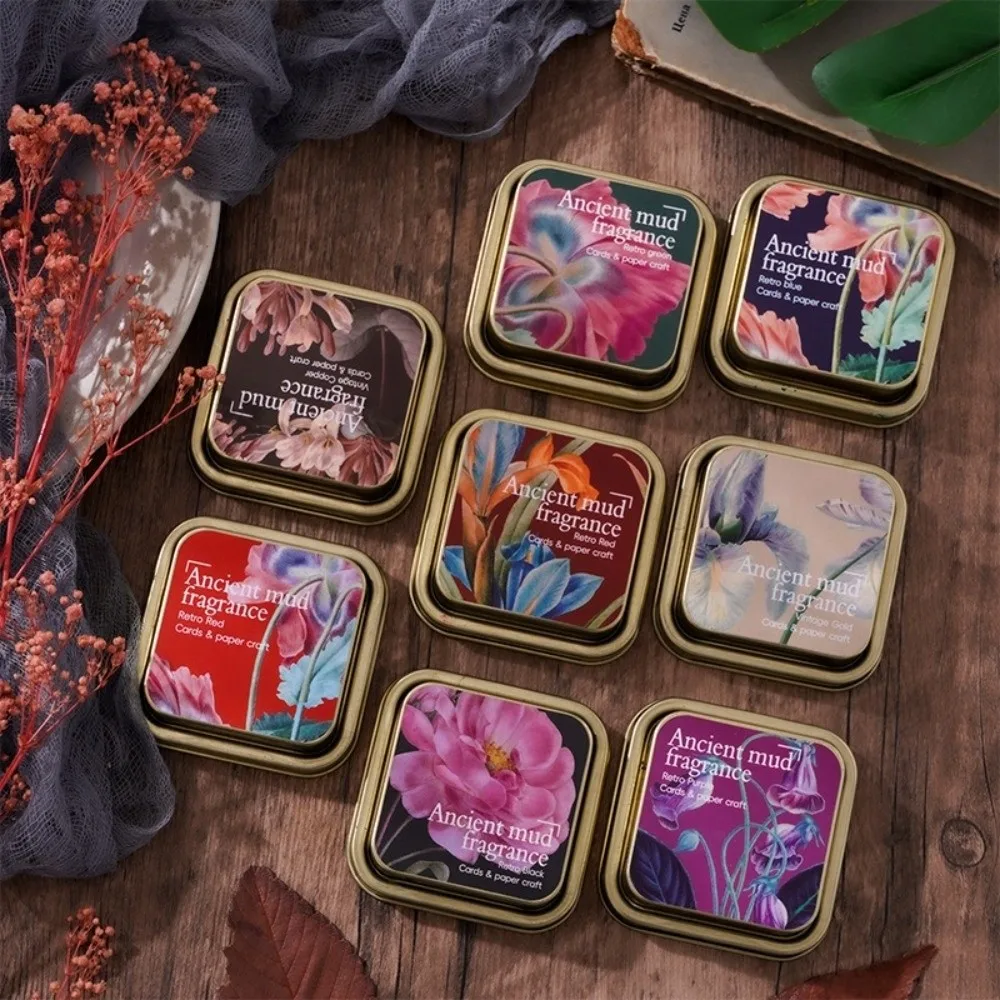 新しいユニバーサル学生用インクパッド、複数色、油性インク＆フェルト、セルフインクスタンプ、正方形文房具インクパッド、ホリデーギフト