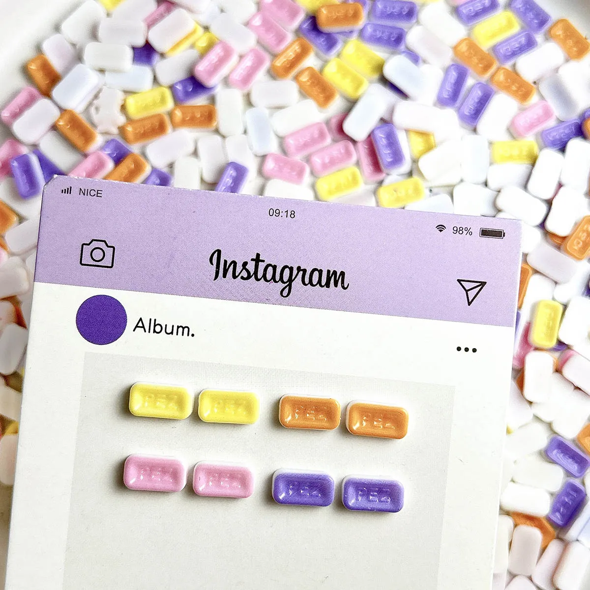 50PCS Luminous Simulated Resin Cookies Nail Art Decorations 3D Minimalist Four-colors Rectangular Nail Charms for DIY Manicure