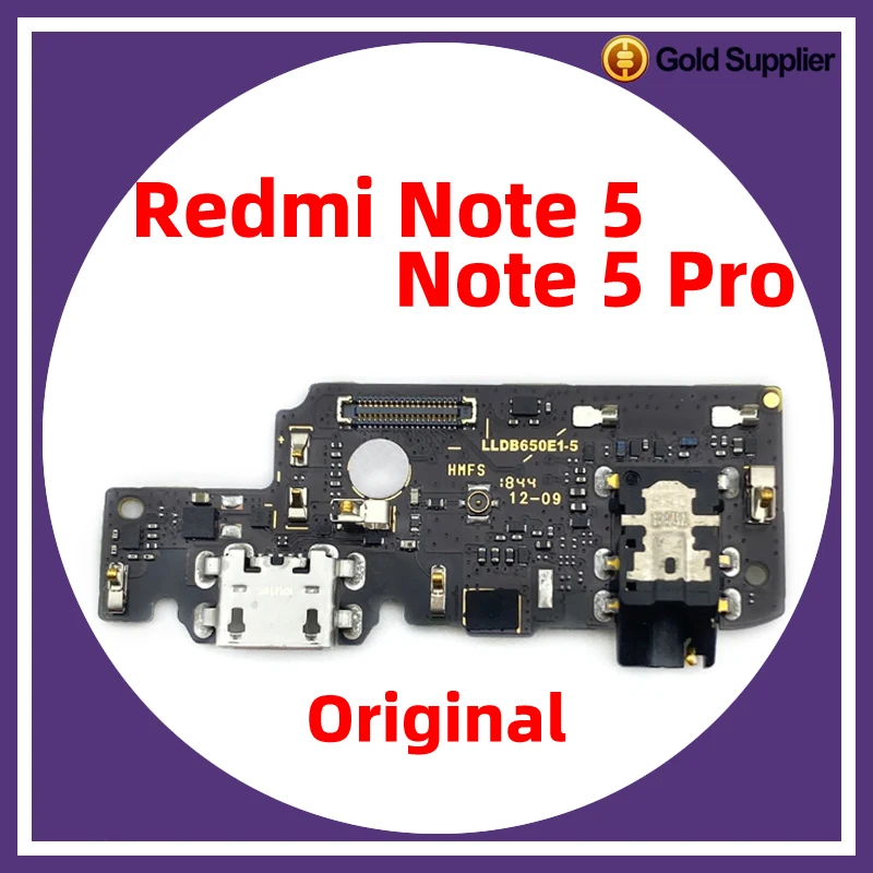 Original For Redmi note 5 pro note 5pro Dock Connector USB Charger Charging Port Flex Cable Board Replacement