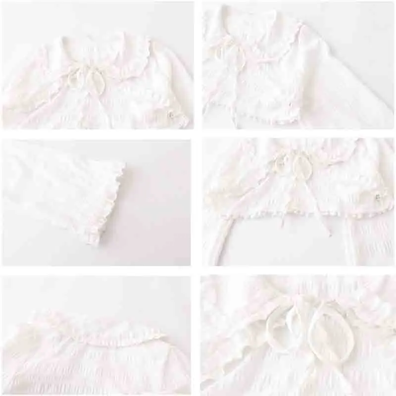 Jackets Women Cropped Sweet Lolita Style Ruffles Design Slim Lace-up Vintage Romantic Spring Sunscreen Feminino Popular Outwear