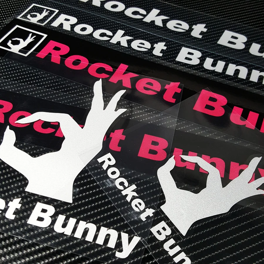 S381 Waterproof Wide Body Modification Rocket Bunny LB Car Vinyl Stickers Reflective Auto Refitting Decoration Decals