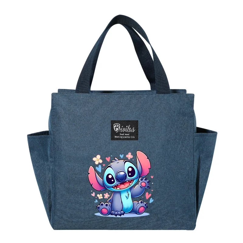 Stitch Portable Lunch Drink Carrier Insulated Bag Fresh Cooler Pouch Food Thermal Box Tote Food Picnic Container Bag Gift Kawaii