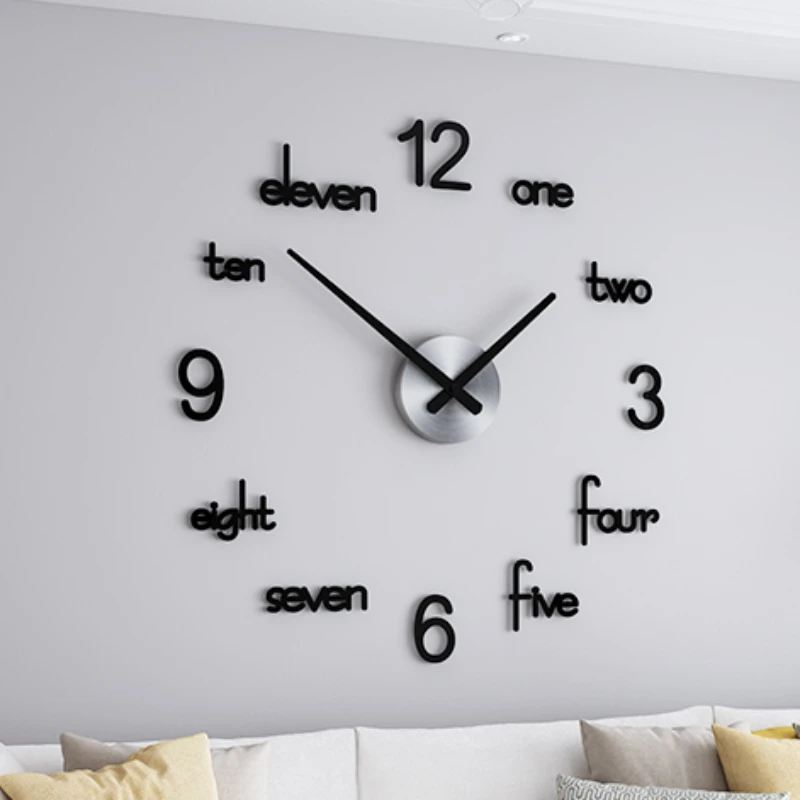 

Silent Luxury Wall Clocks Art Mural Aesthetic Minimalist Wall Watch Fashion Restaurant Nordic Large Modern Living Walls Clock