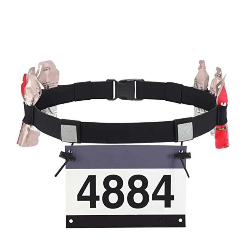 1PCS 92cm Unisex Triathlon Marathon Race Number Belt with Gel Holder Running Belt Cloth Belt Motor Running Outdoor Sports