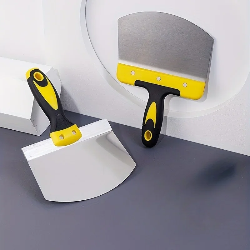 Putty Knife Scraper Hand Tool Arc-Shape Shovel for Drywall Finishing Plaster Trowel Scraper Putty Tool Plastic Curved Shovel