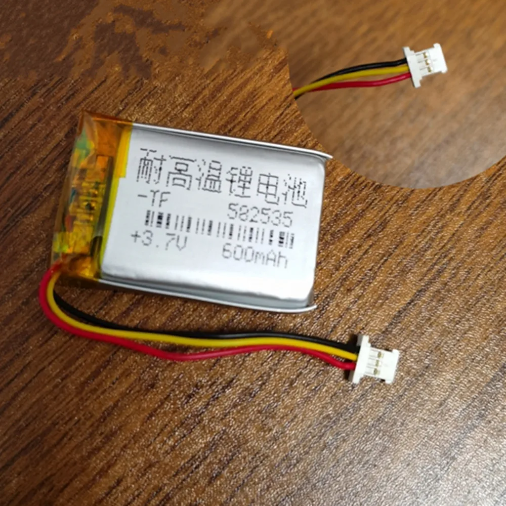 3.7V 600mAh Lithium Battery 582535 602535 3Pin 51146 Connector Replace 70Mai Rearview D07 Car DVR Gamera Dash Cam GPS Sat Nav