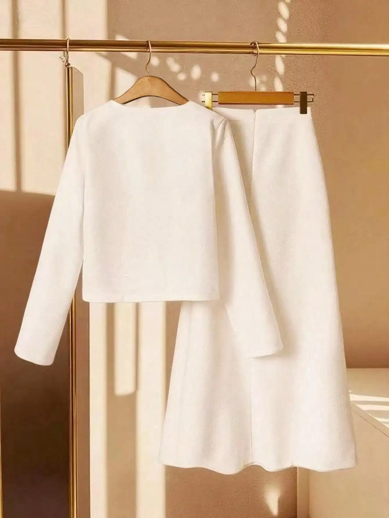 Pop Elegant Temperament Style Small Fragrant Style Half Skirt Set