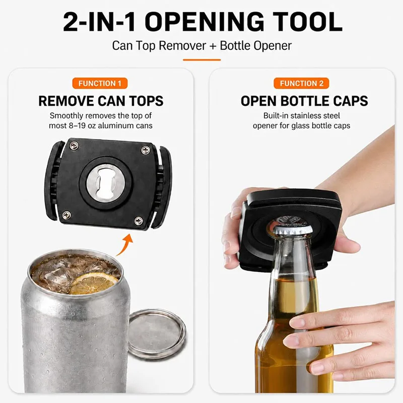 Stainless Steel Manual Beer Bottle Opener Energy Drink Can and Bottle Opener Tool Aluminum Can Opener go swing