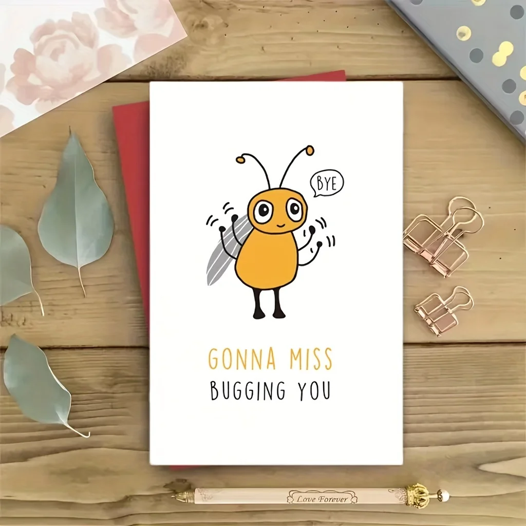 Fun travel cards, cute friends, colleagues, farewell cards, special farewell gifts