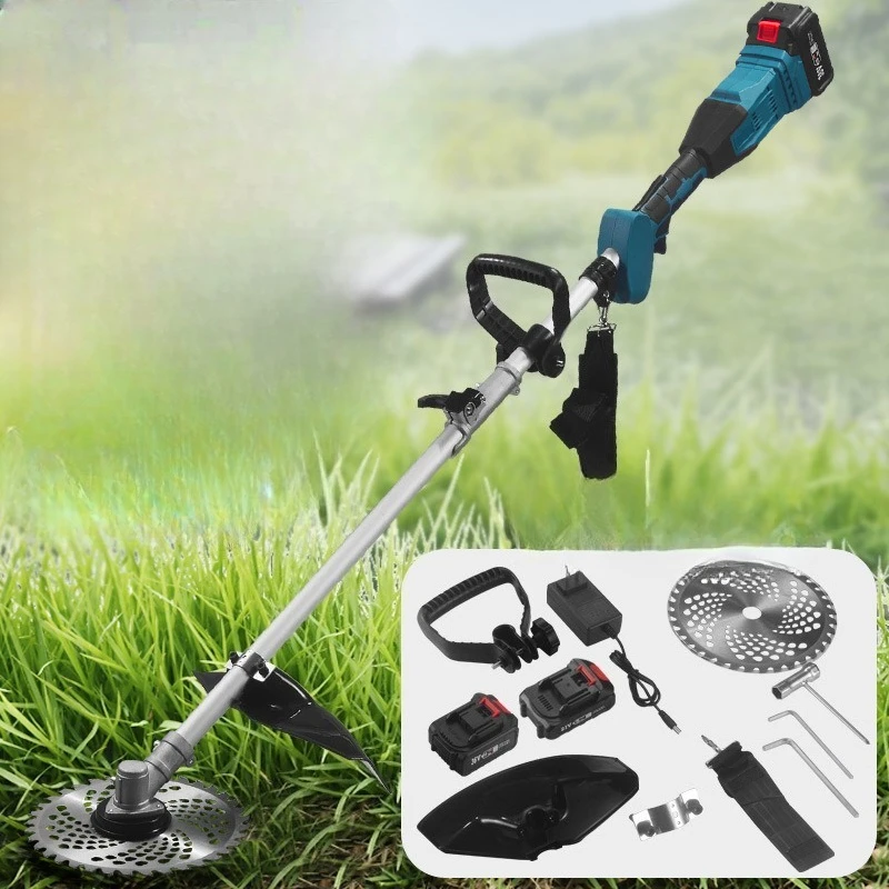 

Multifunctional lithium battery lawn mower household wireless electric lawn mower portable garden lawn mower