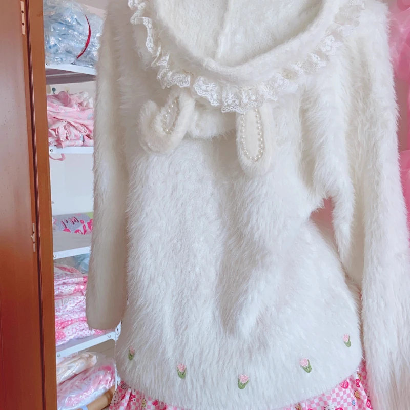 2025 가을 겨울 신상 스타일리시 니트 여성 가디건 일본 디자인 두꺼운 따뜻한 플러피 니트 탑 스웨터 코트 여성용