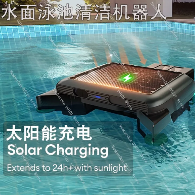 Fully automatic pool cleaning robot | Solar long battery life remote control operation